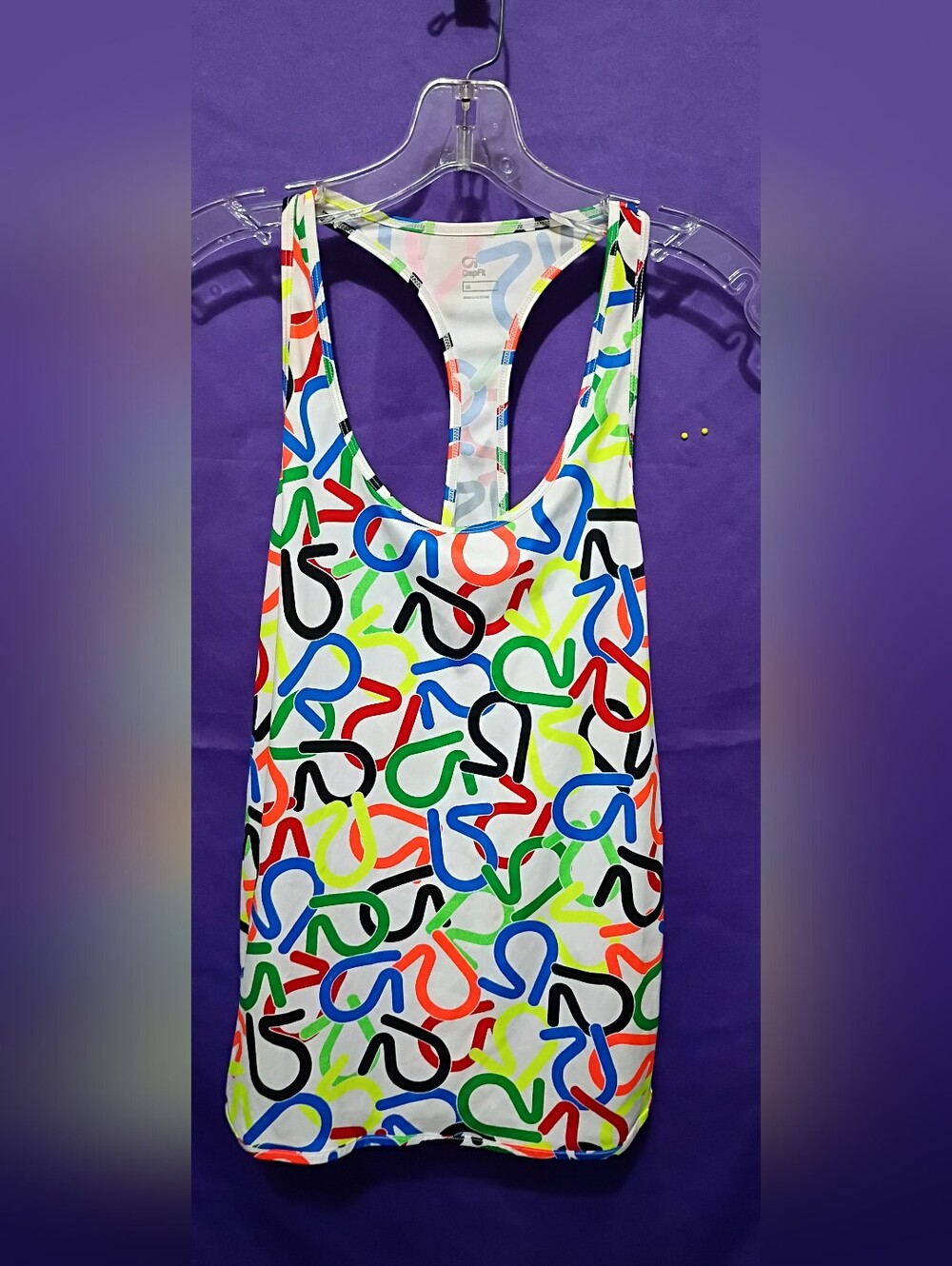 GAP Multicolor Scribble Print Racerback Tank Top